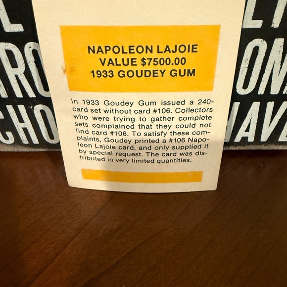 Napoleon Lajoie Baseball Card - Picture 2 of 2